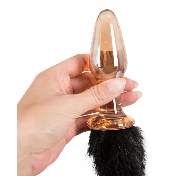 You2Toys - plug anal de vidro com cauda de gato