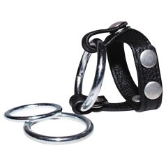 Bad Kitty - anel peniano e para escroto - couro preto