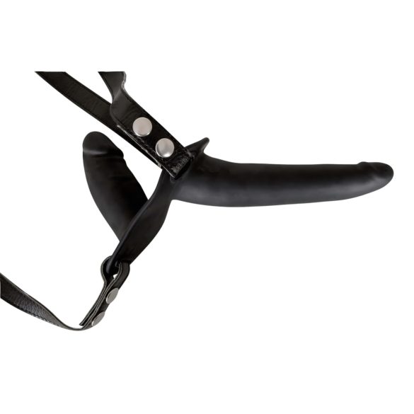 You2Toys - Cinta com dildo duplo em silicone preto