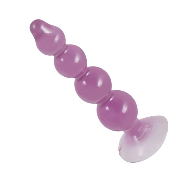 You2Toys - plug anal com bolinhas - ventosa - silicone roxo