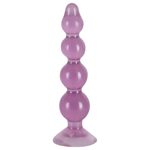 You2Toys - plug anal com bolinhas - ventosa - silicone roxo