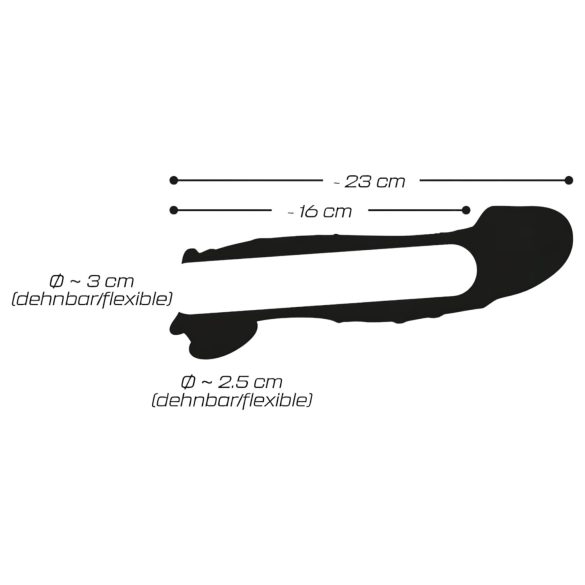 Crystal Skin - capa peniana extensora - silicone realista