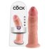 King Cock - dildo realístico com ventosa - 23cm - cor natural