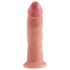 King Cock - dildo realístico com ventosa - 23cm - cor natural
