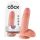 King Cock - dildo com escroto 18cm - cor natural