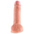 King Cock - dildo com escroto 18cm - cor natural
