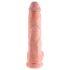 King Cock - Dildo realístico com escroto 25cm - cor natural
