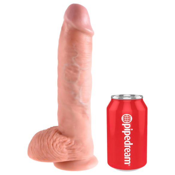 King Cock - Dildo realístico com escroto 25cm - cor natural