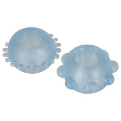You2Toys - anel peniano duplo - silicone transparente azul