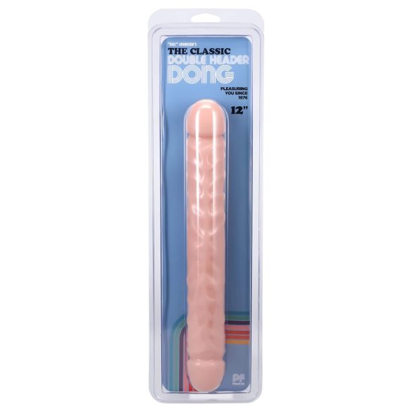Doc Johnson - dildo duplo - realístico - 30,5cm - cor natural