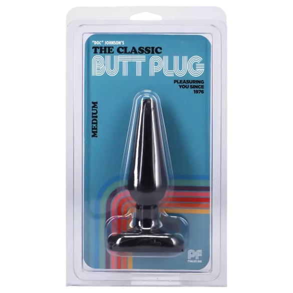 Plug anal Doc Johnson - clássico, médio (preto)