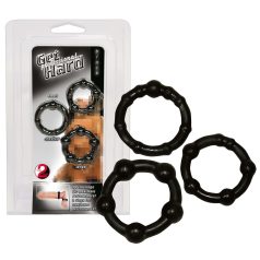 You2Toys - Anel peniano kit - elástico preto (3 unidades)