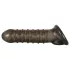 Rebel - capa peniana texturizada - silicone cinza