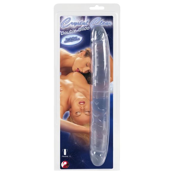 Cristal - dildo duplo - vidro - 34cm