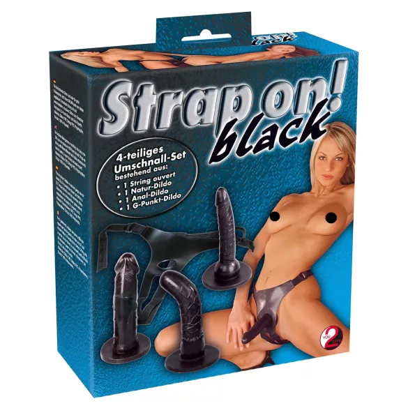 You2Toys - Conjunto de cinta com dildo - preto