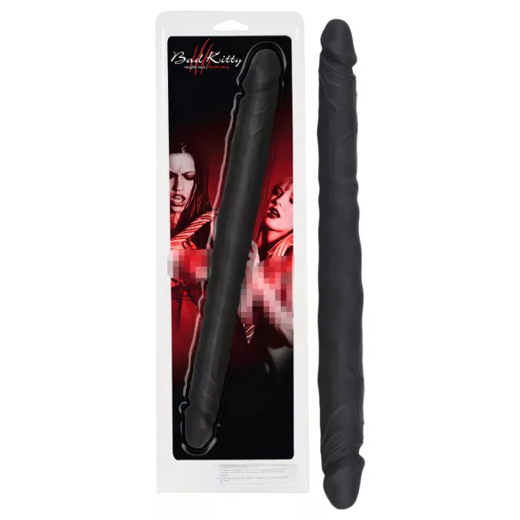 Bad Kitty - dildo duplo de silicone - preto