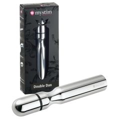 mystim - vibrador elétrico dupla ponta - metal