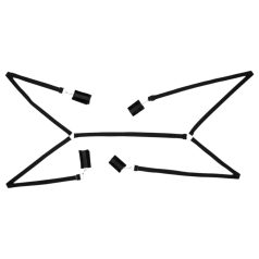 Bad Kitty - kit de amarras para cama pelúcia 5 peças