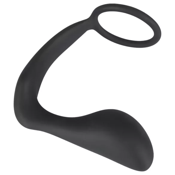 Black Velvets - plug anal com anel peniano - silicone preto