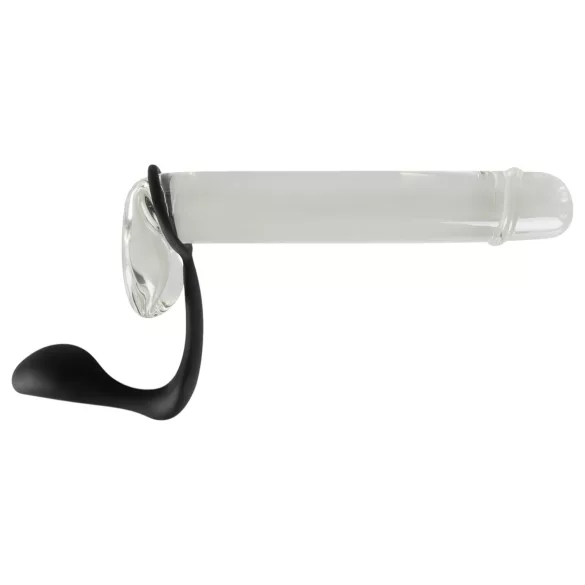 Black Velvets - plug anal com anel peniano - silicone preto