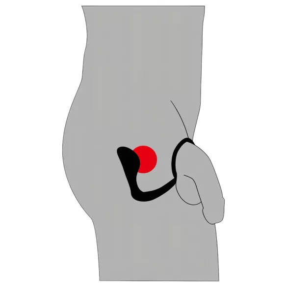 Black Velvets - plug anal com anel peniano - silicone preto