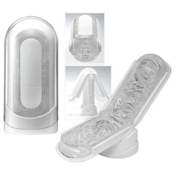 TENGA Flip Zero - masturbador masculino compacto - branco