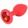 You2Toys - Colorful JOY - plug anal de silicone - pequeno (vermelho)