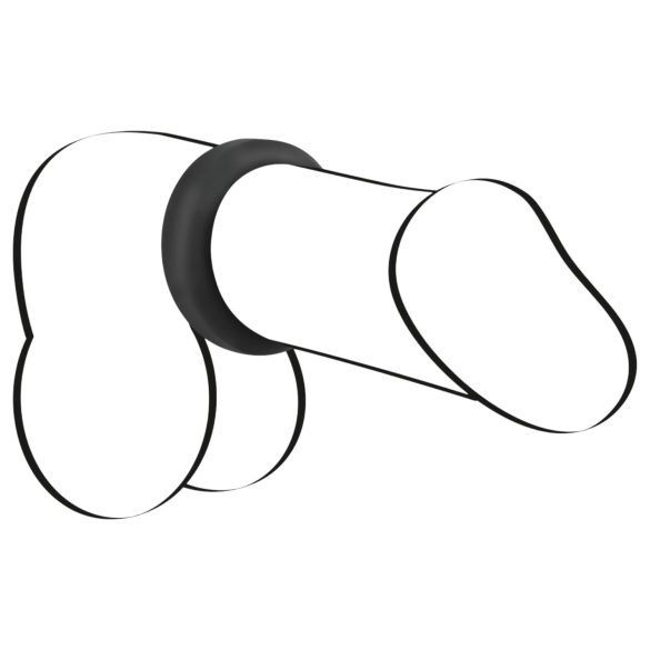 Black Velvets - anel peniano grosso - silicone preto - 2,6cm