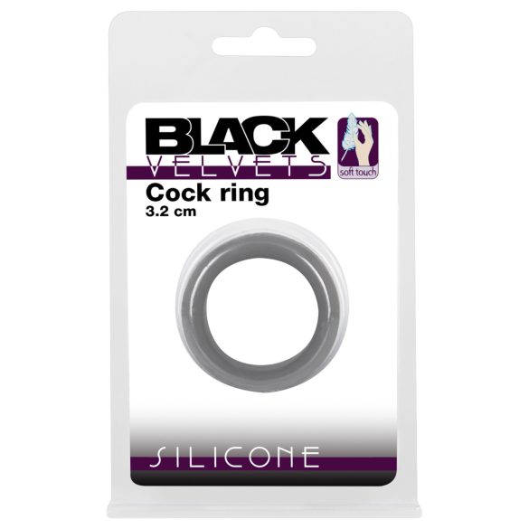 Black Velvets - anel peniano grosso 3,2cm - silicone preto