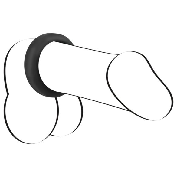 Black Velvets - anel peniano grosso 3,8cm - silicone preto