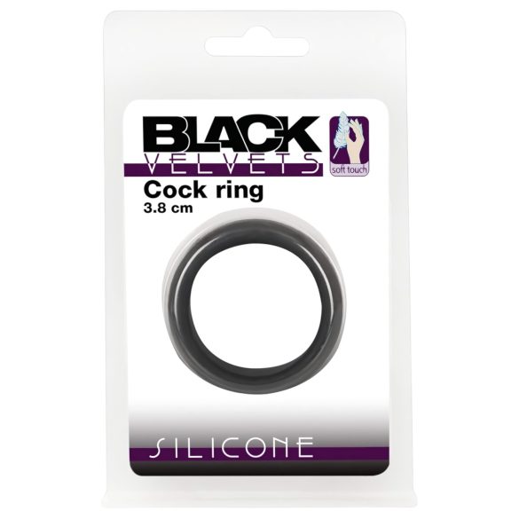 Black Velvets - anel peniano grosso 3,8cm - silicone preto