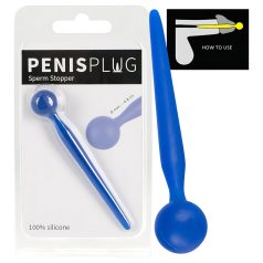   Dilator Sperm Stopper - dilatador uretral com bola - silicone azul