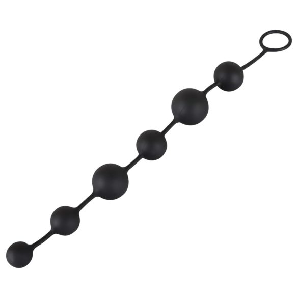 Black Velvets - dildo anal com esferas - silicone preto