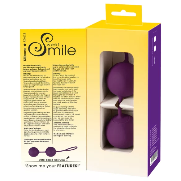 SMILE - Bola vaginal XXL - gigante - silicone roxa