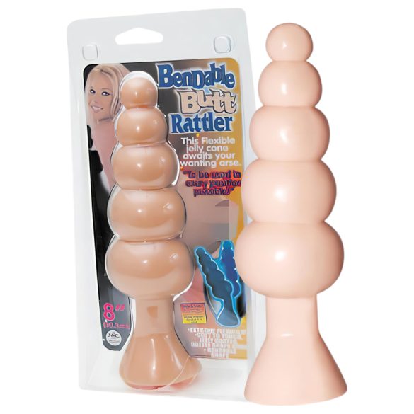 Prazer perolado - plug anal - textura esferas - silicone