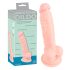 Medical - dildo realístico de silicone médico 18cm - cor natural