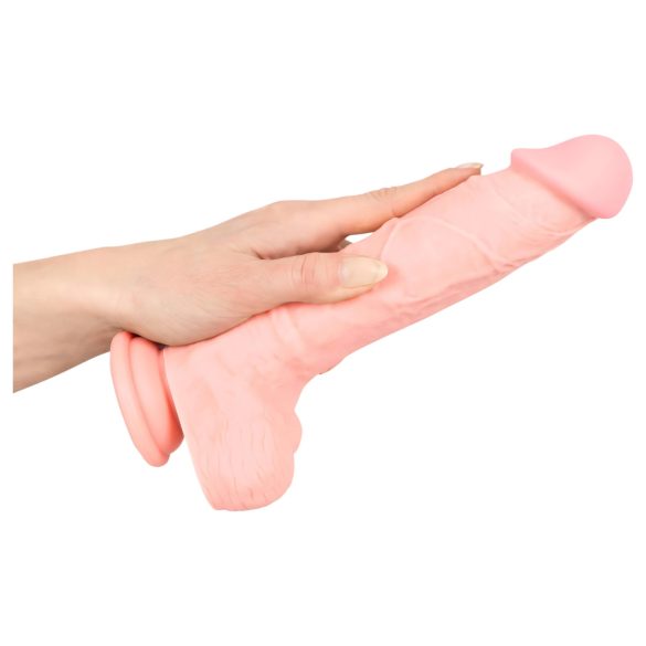 Medical - dildo realístico de silicone médico 24cm - cor natural