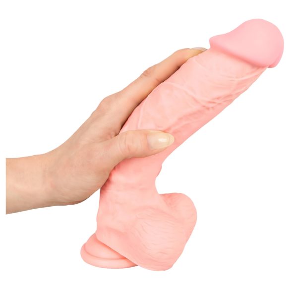 Medical - dildo realístico de silicone médico 24cm - cor natural