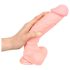 Medical - dildo realístico de silicone médico 24cm - cor natural