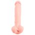 Medical - dildo realístico de silicone médico 24cm - cor natural