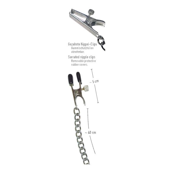 Láncos - Clipes de mamilos ajustáveis com corrente