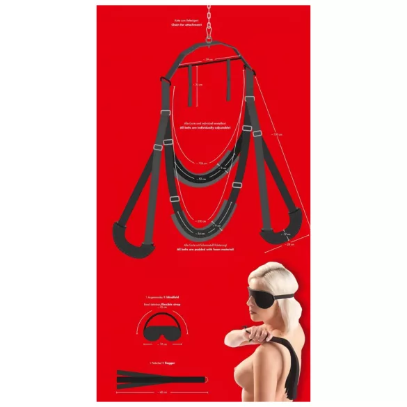 Bad Kitty - conjunto de baloiço sexual (preto)