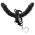 Pipedream - Vibrador duplo com arnês (preto) - Fetish