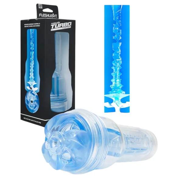 Fleshlight Turbo Thrust - masturbador sucção masculino - azul
