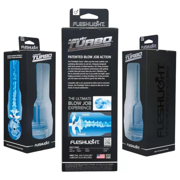 Fleshlight Turbo Thrust - masturbador sucção masculino - azul