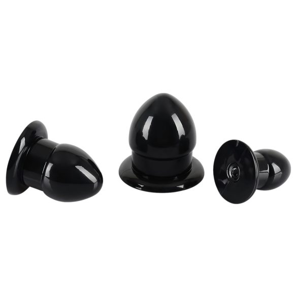You2Toys - kit plug anal - 3 peças - silicone preto