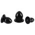 You2Toys - kit plug anal - 3 peças - silicone preto