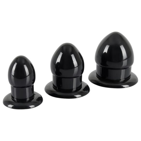 You2Toys - kit plug anal - 3 peças - silicone preto