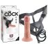 King Cock - cintaralho com dildo - realístico 6" - cor pele