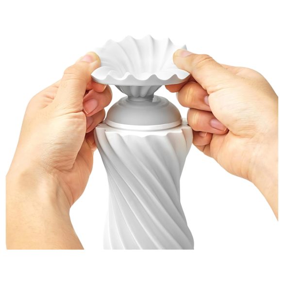 TENGA Flex - masturbador masculino - textura flexível - branco